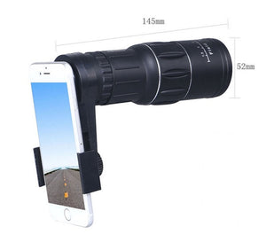 16*52 Zoom BAK4 HD Glass Lens Monocular Telescope with Phone Holder
