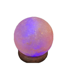 Load image into Gallery viewer, Himalayan Spherical LED Salt Crystal Lamp Natural Negative Ionizer USB Power