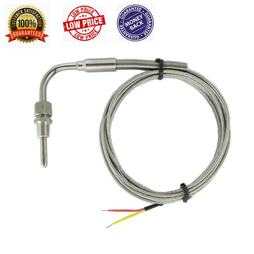 Temperature Sensors EGT for Exhaust w 90° Bend Probe Adjustable Length (1-5m)