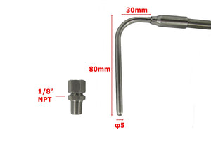 Temperature Sensors EGT for Exhaust w 90° Bend Probe Adjustable Length (1-5m)