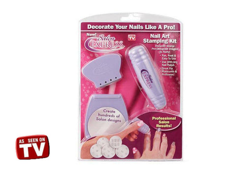 NEW SALON EXPRESS NAIL DESIGNED ART STAMPING KIT (AS SEEN ON TV)