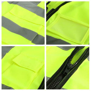 Safety Vest with High Visibility Reflective Tape Strip for Construction Sites