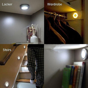 Cordless LED IR Motion Detected Night Lights Lamp Batteries Operated