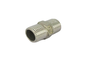Stainless Steel Connectors w 1/2”NPT Threads At Both Ends For Pipe Installations