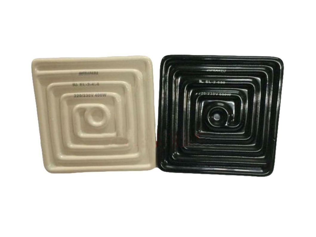 Infrared Ceramic Heater Element Black / White Color 120*120mm (4.7