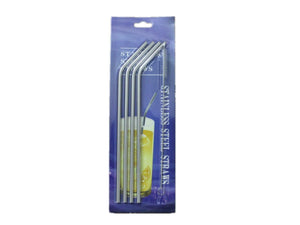 New Stainless Steel Reusable Straw Sets for Cocktail & Drinks