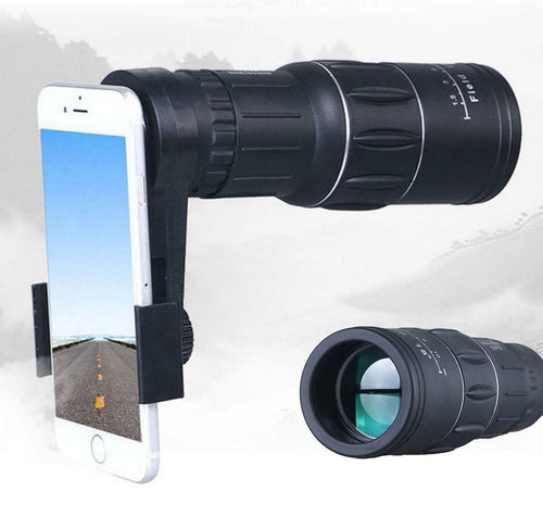 16*52 Zoom BAK4 HD Glass Lens Monocular Telescope with Phone Holder