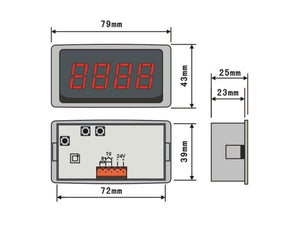 Digital DC Temperature Meter with Universal Sensors Inputs (EGT Gauge)