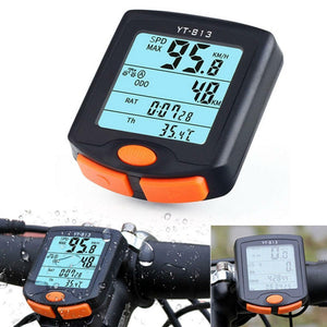 Bicycle Cycling LCD Speedometer Mileage Time  Temp Bike Monitoring with Backlight