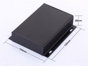 Black Aluminium Enclosure Box for Electronic PCB, Instruments (95/120*104*28mm)