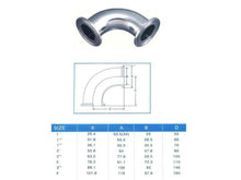 Load image into Gallery viewer, Stainless Steel 304 Tri-clamp Sanitary 90°Elbow (1 ~ 4 inch)