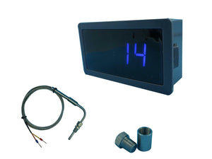 EGT Gauge (Blue) for EGT Exhaust Temperature Sensors with Weld Bund Kit in ℃ or ℉