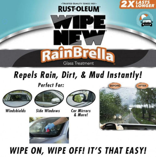 2pc Pack Wipe New RainBrella Car Windshield Glass Treatment Repels Rain,Mud,Dirt