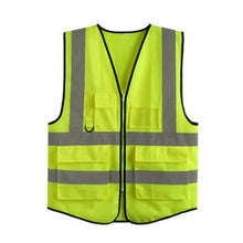 Load image into Gallery viewer, Safety Vest with High Visibility Reflective Tape Strip for Construction Sites