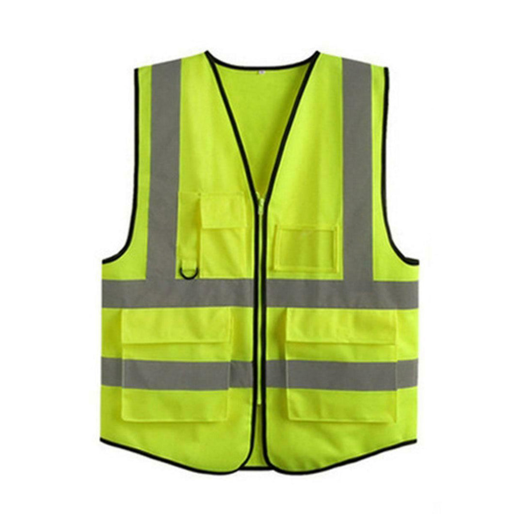 Safety Vest with High Visibility Reflective Tape Strip for Construction Sites