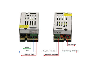 Regulated Switching Supply for LED, 3D Printer, Security Camera System (12VDC)