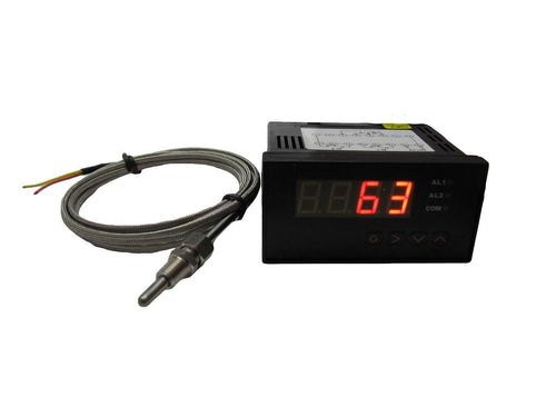 EGT Temperature Sensors & Digital EGT Gauge with 2 Alarm Outputs Combo Kit (℃ / ℉）