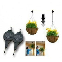 Load image into Gallery viewer, 2pc Set Plant Pulley Retractable Hanger Adjustable Height Easy Reach Hook