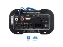 Load image into Gallery viewer, Power Bass Amplifier with Bluetooth, USB ,TF &amp; Remote Control for Car or Home