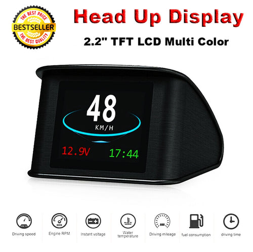 Multi-Function Car OBD2 Digital Meter Head Up Display Speedometer / Compteur de HUD numérique OBD2 de voiture multifonctions