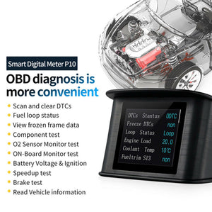 Multi-Function Car OBD2 Digital Meter Head Up Display Speedometer / Compteur de HUD numérique OBD2 de voiture multifonctions