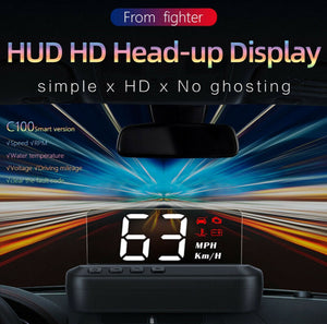 Car Head Up Display OBD2 Speedometer Warning System Dashboard Projector