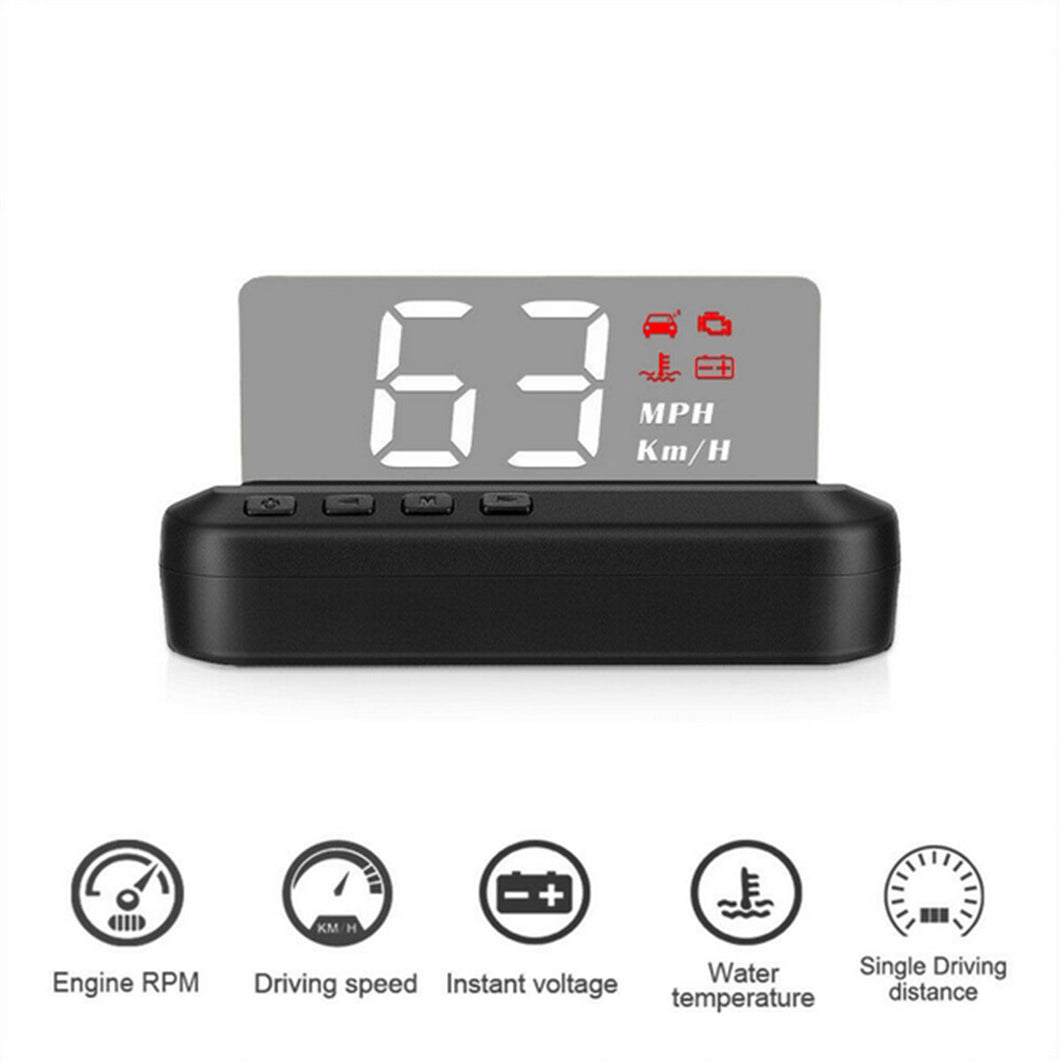 Car Head Up Display OBD2 Speedometer Warning System Dashboard Projector