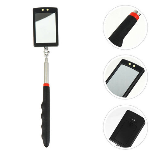 Flexible Stretchable Stick Swivel Inspection Mirror Inspection Tool with LED Light