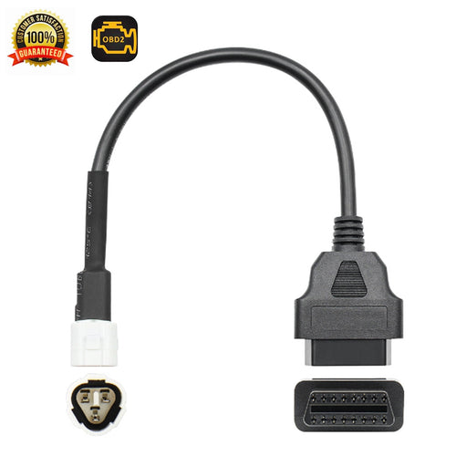 OBD2 Diagnostic Cables For Yamaha Motorcycle 3 Pin to 16 Pin Adapter