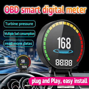 Universal Car OBD Smart Head Up Display HUD Digital Gauge with Alarm