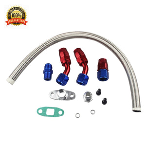 Universal Turbo Oil Drain Return Line Turbocharger with 10 AN Fitting Kit