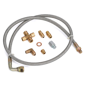 Universal Turbo Oil Feed Line Adapter Kit with 1/8 NPT & 4 AN