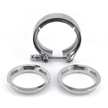 Load image into Gallery viewer, 2pc Set Stainless Steel V-Band Clamp &amp; Flange Kit for Turbo Downpipe Exhaust