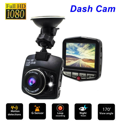 HD 1080P Dash Cam Car Camera Recorder 2.4”with Night Vision & G-Sensors