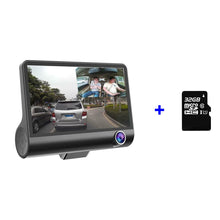 Load image into Gallery viewer, Car HD 1080P Dash Cam 4”Video Recorder G-Sensor with Front and Inside &amp; Rear Camera