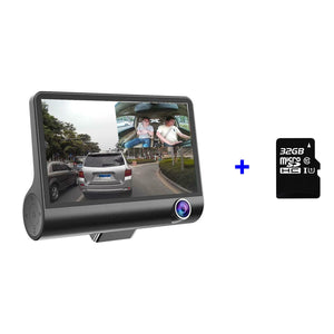 Car HD 1080P Dash Cam 4”Video Recorder G-Sensor with Front and Inside & Rear Camera