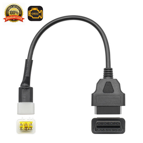 Diagnostic OBD2 Cable For Delphy Motorcycle 6 Pin to 16 pin Plug Adapter