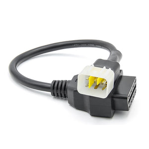 Diagnostic OBD2 Cable For Delphy Motorcycle 6 Pin to 16 pin Plug Adapter