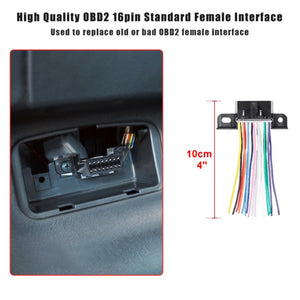 Diagnostic OBD2 Female Connector Car 16 PIN Female Plug J1962F