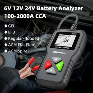 Digital Car Battery Tester Automotive Cranking Charging Test Analyzer Tool