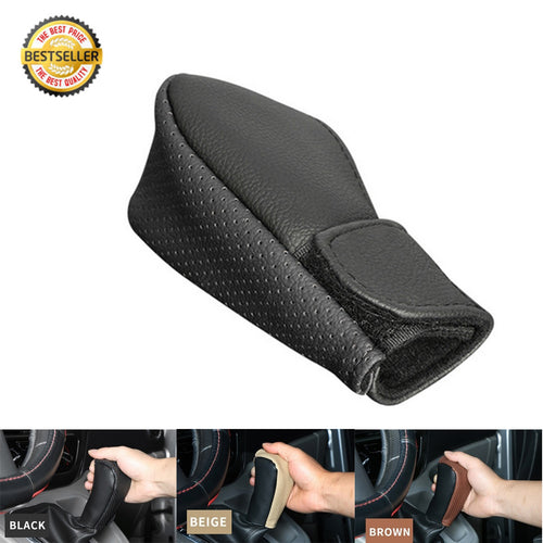 Universal Car Gear Knot Cover Handbrake Non-Slip PU Leather Protector