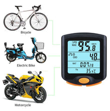 Load image into Gallery viewer, Bicycle Cycling LCD Speedometer Mileage Time  Temp Bike Monitoring with Backlight