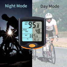 Load image into Gallery viewer, Bicycle Cycling LCD Speedometer Mileage Time  Temp Bike Monitoring with Backlight