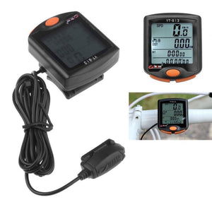 Bicycle Cycling LCD Speedometer Mileage Time  Temp Bike Monitoring with Backlight