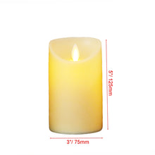 Load image into Gallery viewer, Flickering Moving Wick Flameless Pillar Candle LED with Remote Control / Bougie de pilier sans flamme à mèche mobile scintillante LED avec télécommande