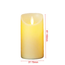 Load image into Gallery viewer, Flickering Moving Wick Flameless Pillar Candle LED with Remote Control / Bougie de pilier sans flamme à mèche mobile scintillante LED avec télécommande