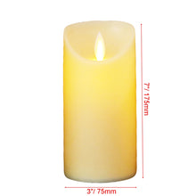 Load image into Gallery viewer, Flickering Moving Wick Flameless Pillar Candle LED with Remote Control / Bougie de pilier sans flamme à mèche mobile scintillante LED avec télécommande