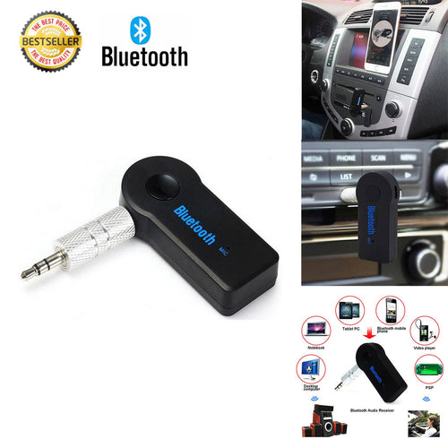 Wireless Bluetooth Audio Receiver Adapter with Mic Hand-free Phone For Car Music Aux 3.5mm Jack