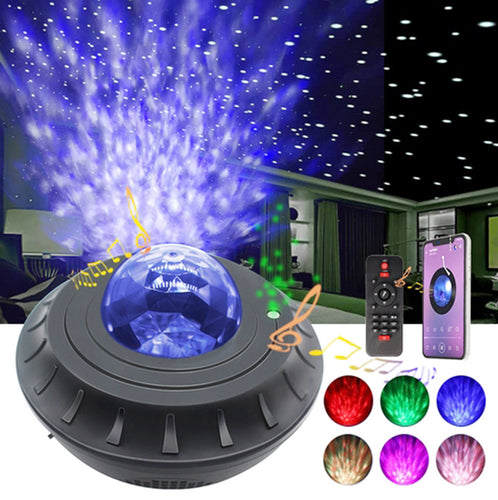 LED Laser Projector Light Star Sky Water Waving Remote Control Sound-Activated / Projecteur laser LED Light Star Sky Water Waving Télécommande activée par le son