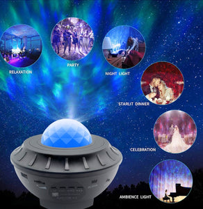 LED Laser Projector Light Star Sky Water Waving Remote Control Sound-Activated / Projecteur laser LED Light Star Sky Water Waving Télécommande activée par le son